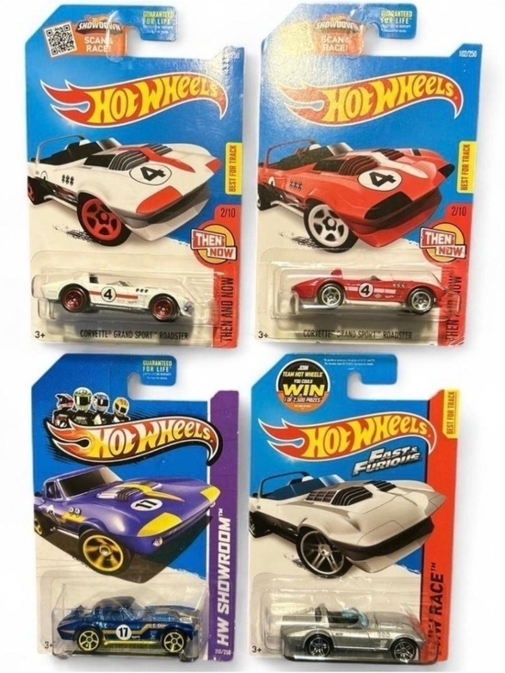 Hot Wheels Corvette Grand Sport Roadster Collection set of 4 cars